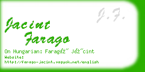 jacint farago business card